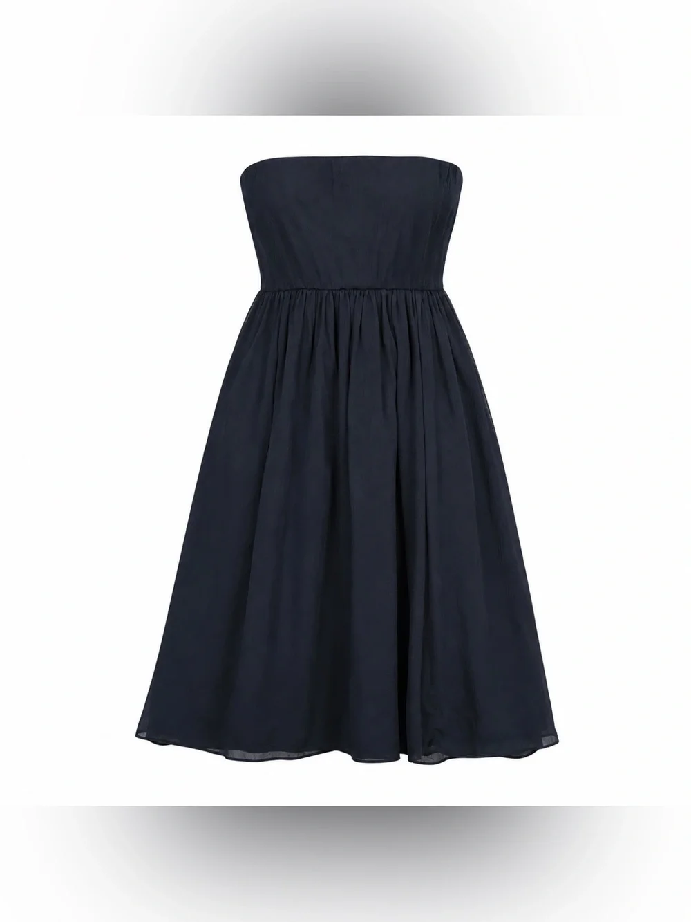 J.Crew Black Strapless Silk Chiffon Cocktail Dress‎